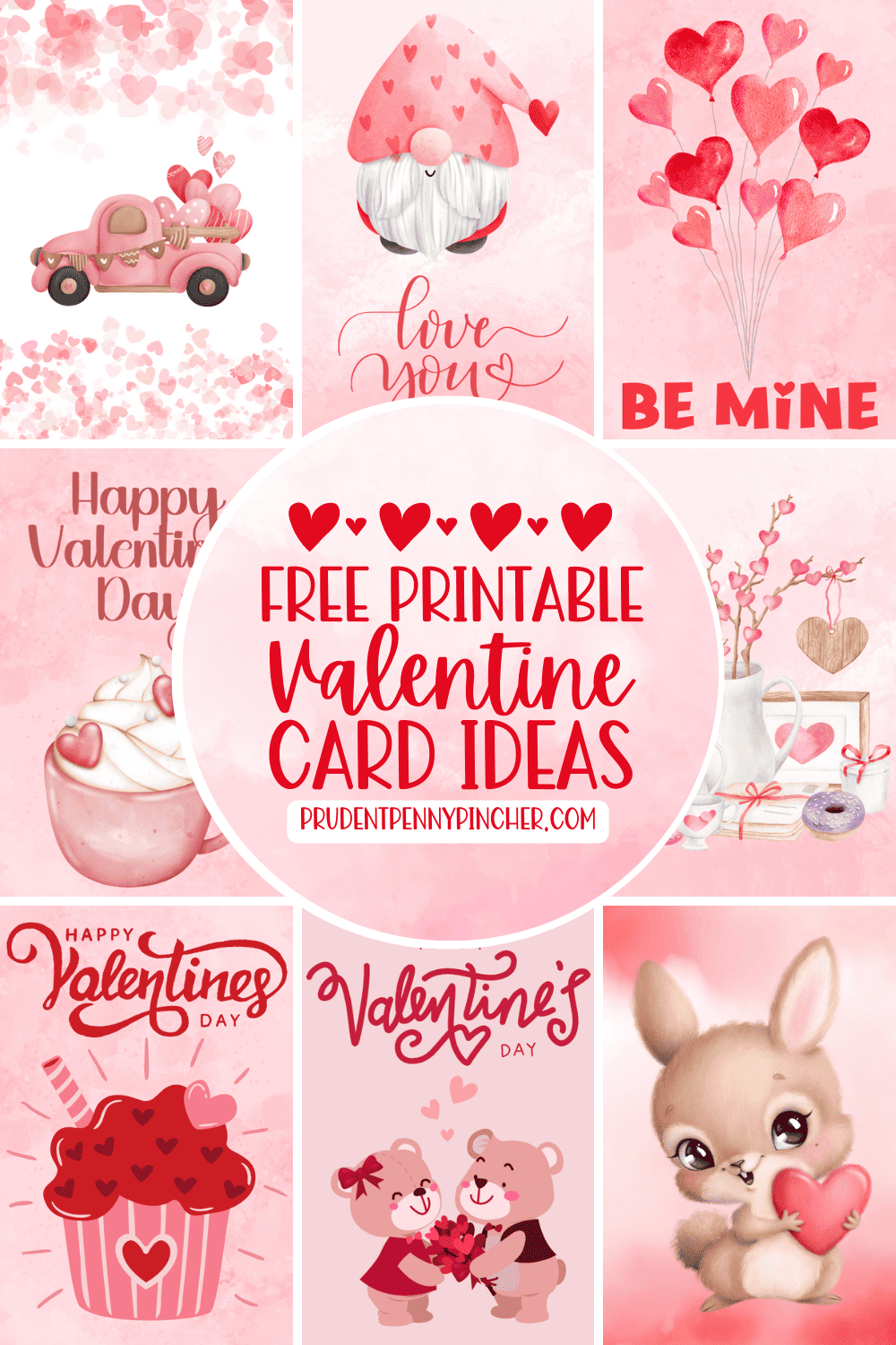 10 free printable valentine's day cards - prudent penny pincher